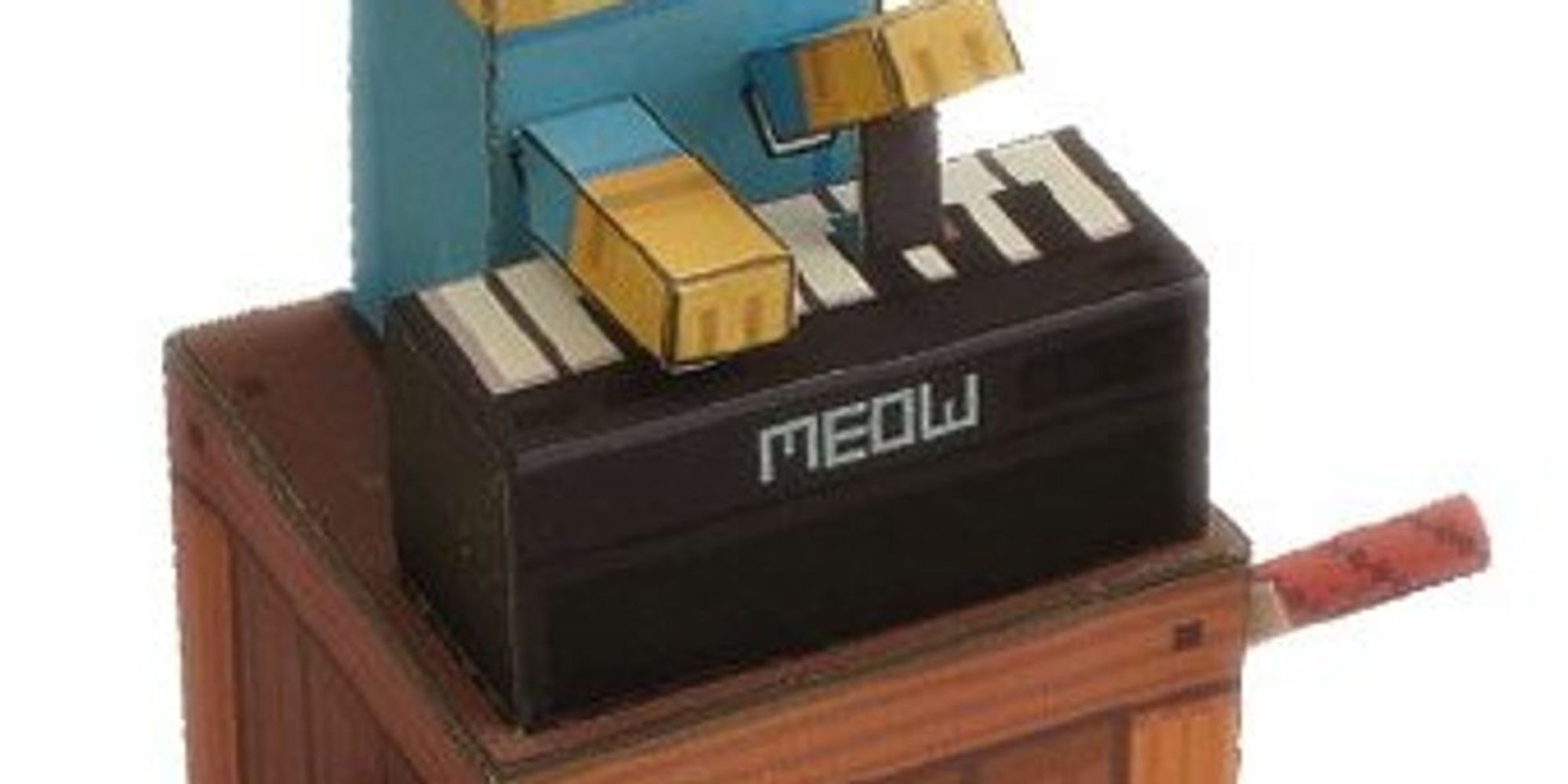 Papercraft Keyboard Cat Love Meow