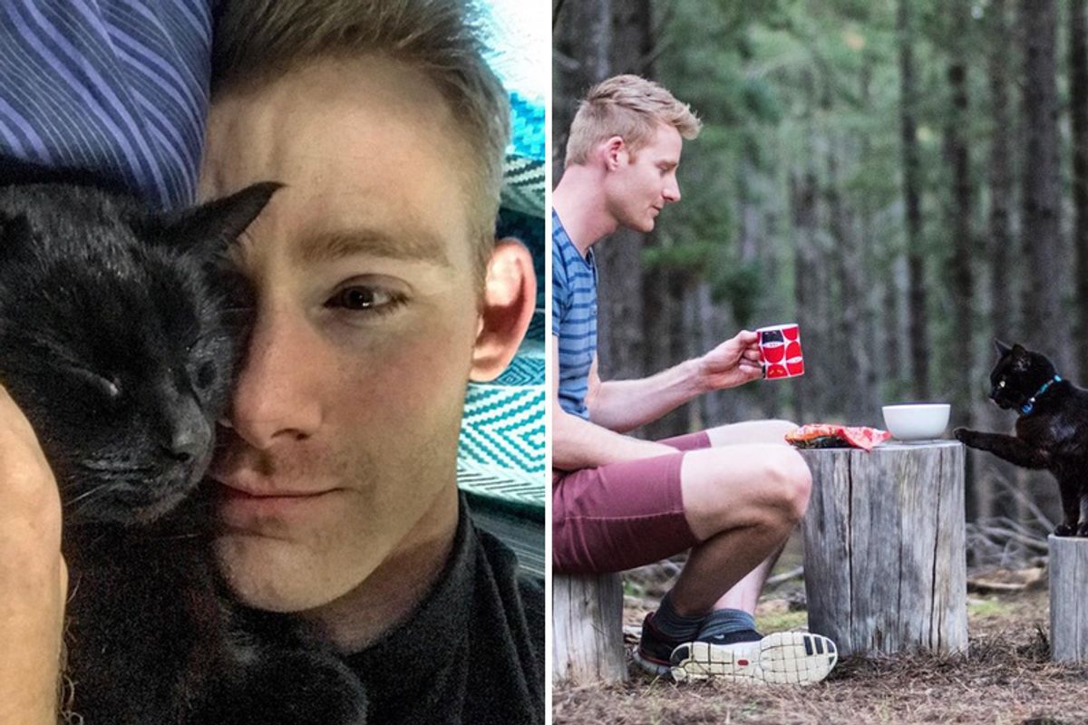 Man Left His Job, Sold Everything to Travel With Cat Who Rescued Him During Toughest Time