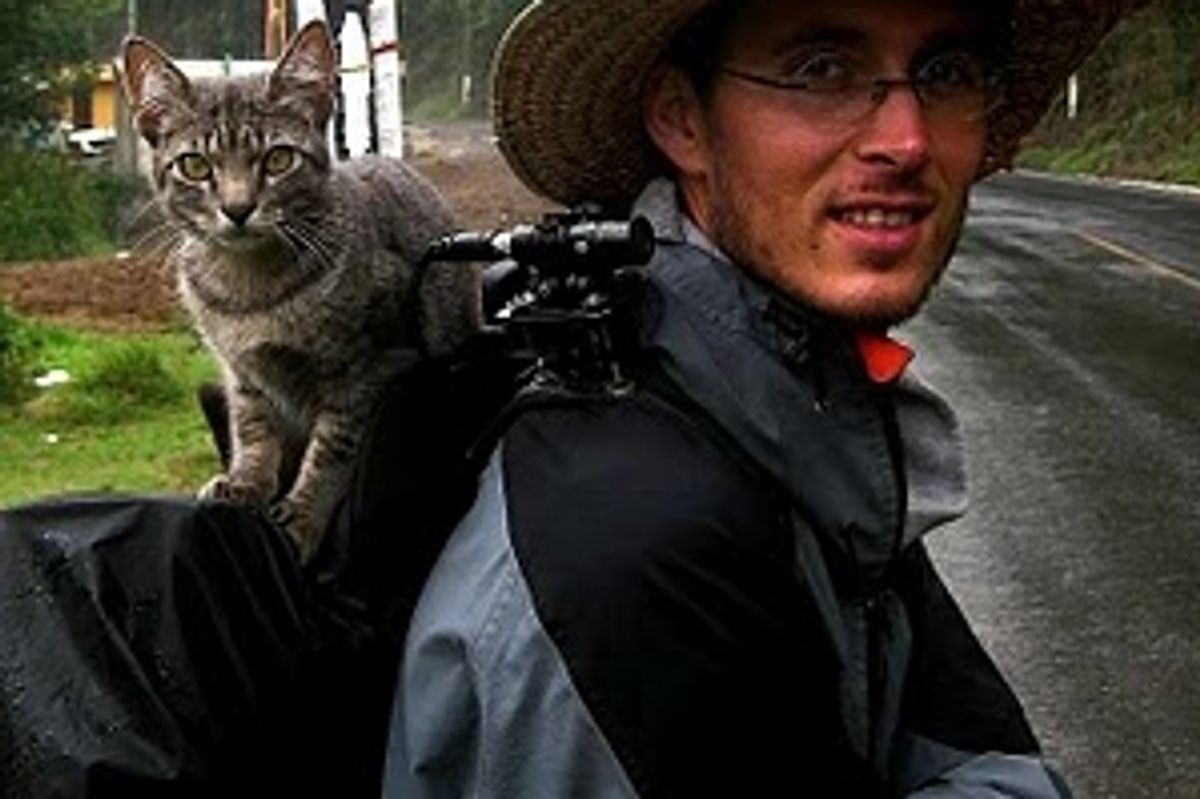 Backpacking Cat Touring the World with French Couple