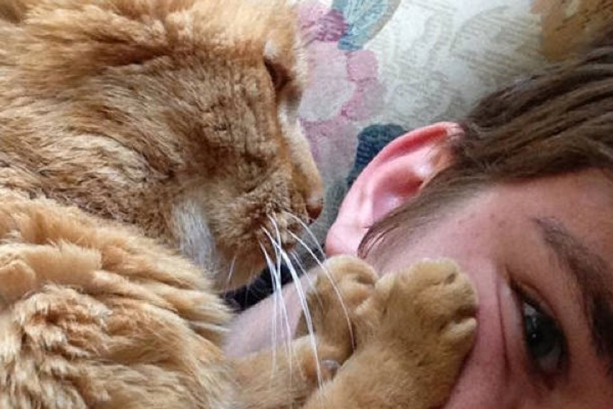 22 Years Old, Kitty's Been With His Human Since He Was Born