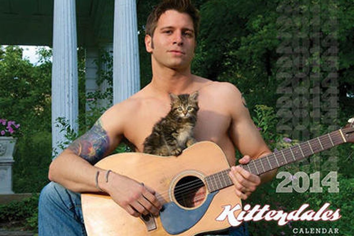 Hunky Men Volunteer For Kittendales 2014 Calendar Raises Money For Shelter
