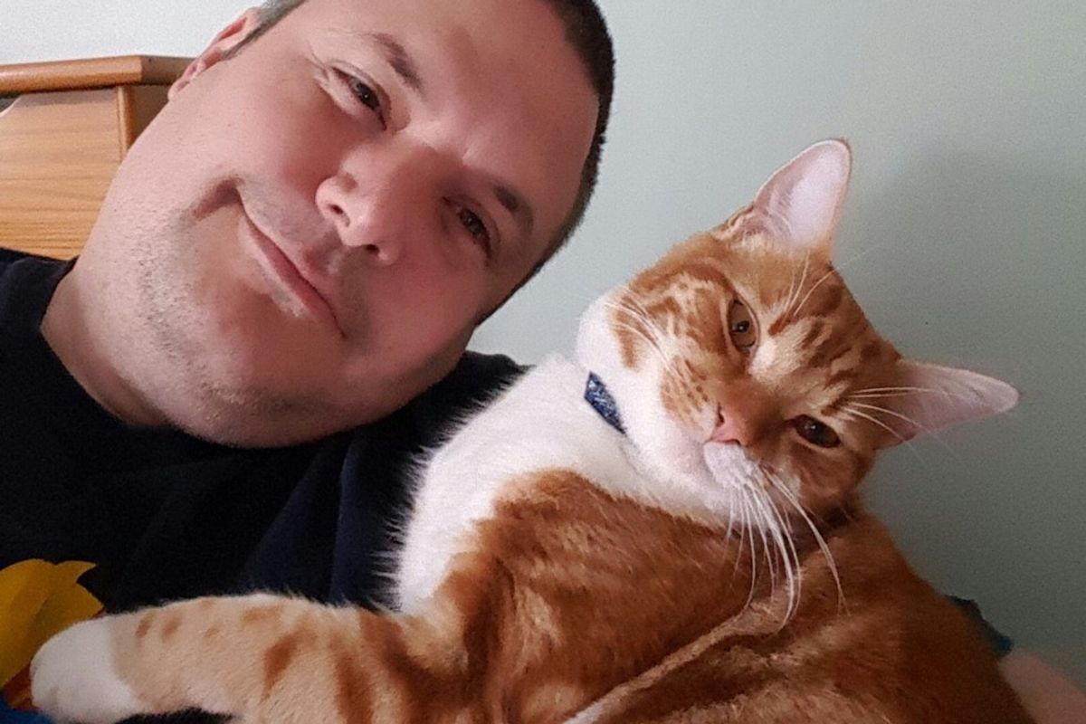 Cat Heals Man from a Broken Heart, They Even Look Alike