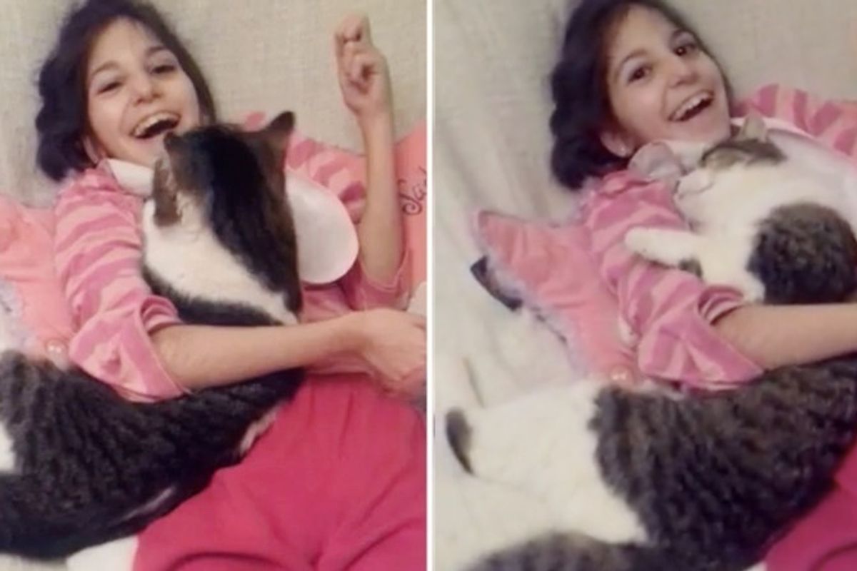 The Joy When Girl with Special Needs Cuddles Shelter Cat No One Else Wanted